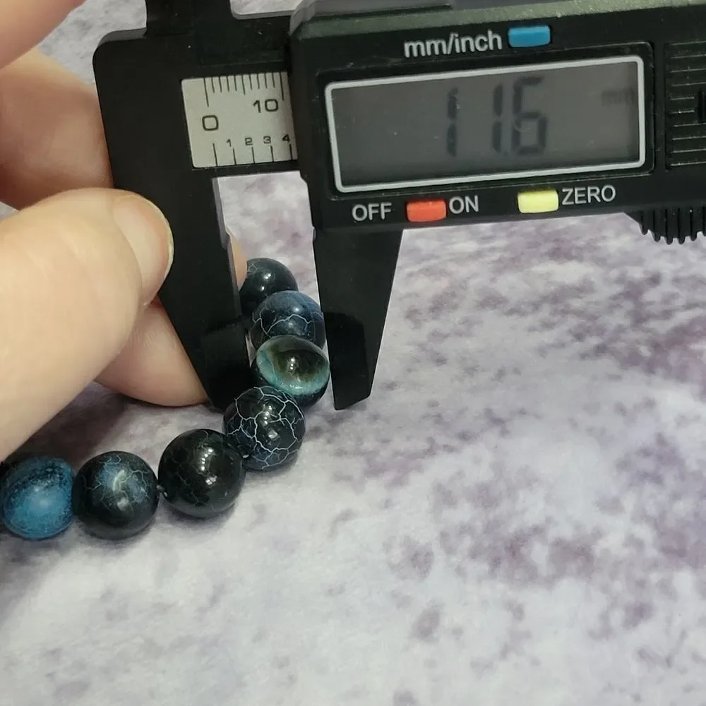 Blue Agate Beaded Bracelet‎